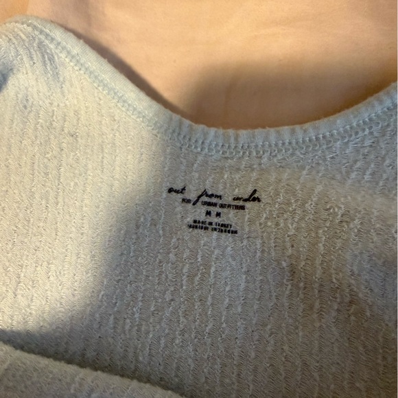 Urban Outfitters Light Blue Ribbed Crop Top - Picture 3 of 4